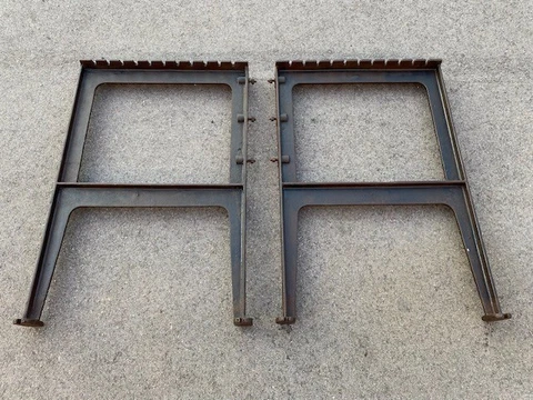Unique Vintage Industrial Cast Iron Workbench Table Bench Legs Base Cover