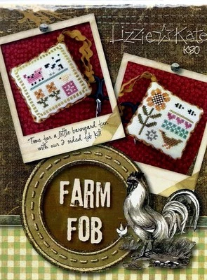 Lizzie Kate Farm Llavero Punto de Cruz Kit Cuentas de Lino Rick Rack Foto 1 de 2