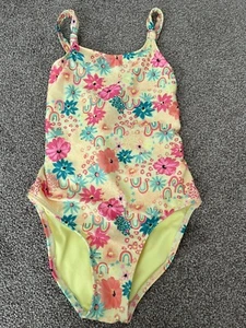 Cat and Jack Girls Summer Floral Swimsuit - Picture 1 of 7