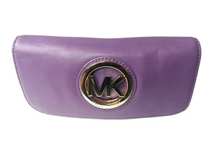 Michael Kors Fulton Purple Clutch Purse Large - Picture 1 of 11