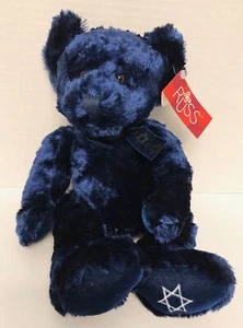 Oso de peluche Russ MAZEL NUEVO CON ETIQUETAS estrella judía de David Hanukkah Shalom azul J11 - Imagen 1 de 2