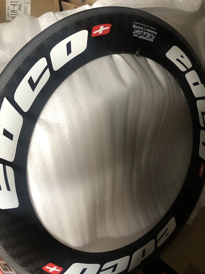 1 Llanta tubular de fibra de carbono Edco 85 mm Fluela 16 orificios sin radios sin pezones sin buje Foto 1 de 1