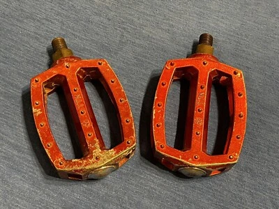 TTK ROJO ALEACIÓN 1/2 PEDALES ROJO VIEJA ESCUELA BMX GT KKT Foto 1 de 4