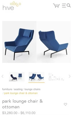 Sillón y cubierta otomana Niels Bendtsen Park Foto 1 de 4