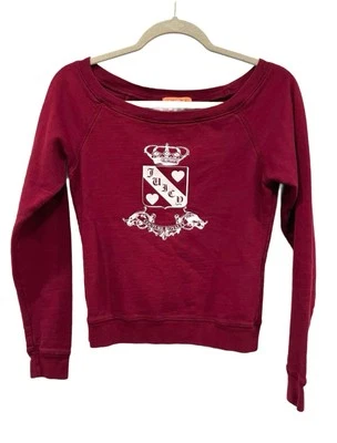 Moletom Juicy Couture Royal Couture Vintage Designer, Borgonha, Feminino Pequeno - Imagem 1 de 4