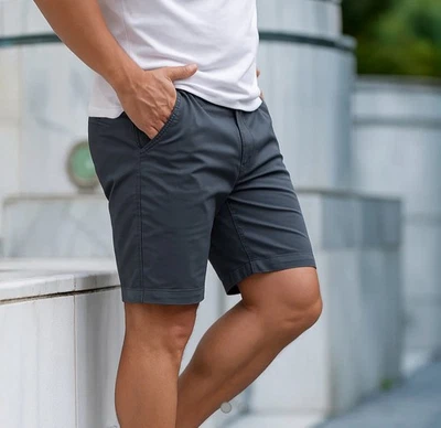 Pantalones Cortos Costa Cavalli Para Hombre Talla 30, Gris Oscuro 100% Algodón Premium Foto 1 de 2