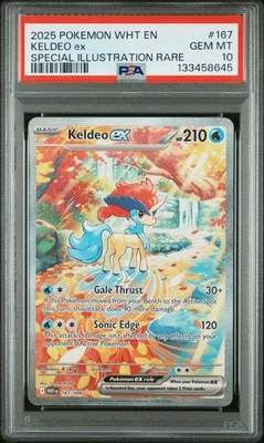 2025 Pokémon White Flare Keldeo EX Special Illustration Rare PSA 10 - Image 1 of 2