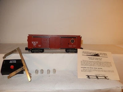 American Flyer 全新外观 非常罕见 25042 ERIE 操作盒 汽车 完整 — 第 1/4 张图片