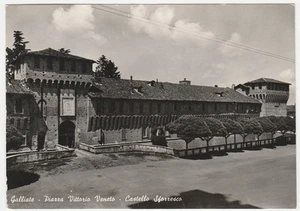GALLIATE - NOVARA - PIAZZA VITTORIO VENETO - CASTELLO SFORZESCO - VIAGG. -26343- - Picture 1 of 1