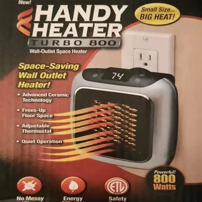 Calentador eléctrico portátil enchufable calentador de espacio de pared + termostato ajustable remoto Foto 1 de 4