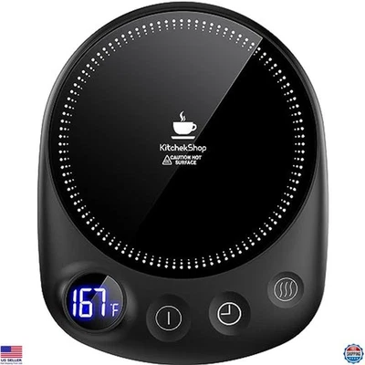 Coffee Mug Warmer with Auto Shut Off, 4 Temp Settings, 1-12H Timer, Black - Image 1 of 4