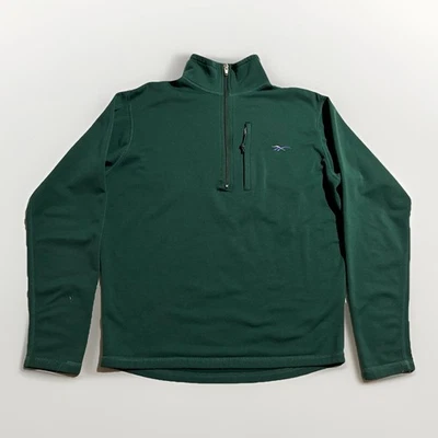 Chaqueta polar vintage Reebok exterior hecha en EE. UU. verde cremallera completa YKK M mediana años 90 Foto 1 de 4