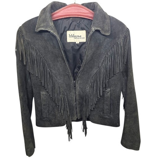 Black Suede Fringe Jacket In Vintage Outerwear Coats