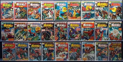 MARVEL SPOTLIGHT #4 WEREWOLF BY NIGHT #1 1972 27 BOOK LOT MOON KNIGHT! HORROR! - Image 1 of 4