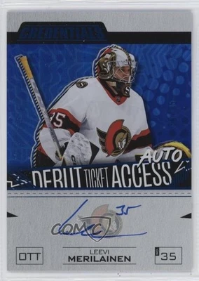 2024 Upper Deck Credentials Update Blue /35 Leevi Merilainen Auto - Image 1 of 3