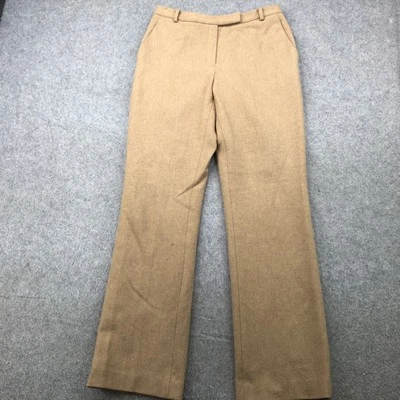 Pantalones de vestir Ann Taylor para mujer 4 Petite marrón mezcla de lana elásticos forrados Foto 1 de 4