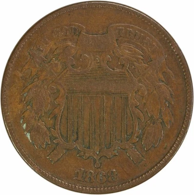 1868 Two Cent Piece VF Uncertified #124 - Image 1 of 2
