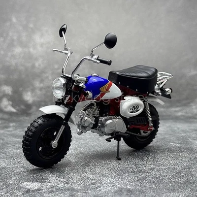 AOSHIMA 1/12 Scale Honda Monkey Blue Motorcycle Diecast Model Gifts Collection - Image 1 of 4