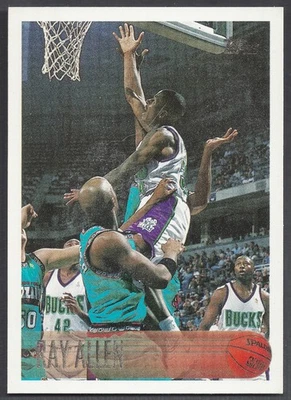 Tarjeta de novato 1996-97 Topps #217 Ray Allen radiocontrol Milwaukee Bucks Foto 1 de 2