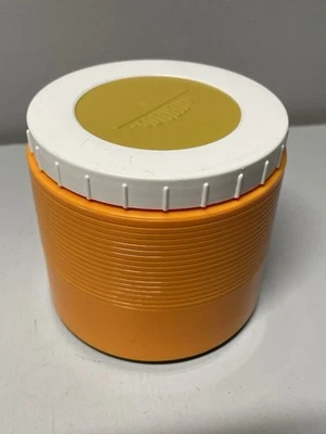 Tarro aislante vintage THERMOS King MODELO 1155 8 oz sopa de comida naranja blanco Foto 1 de 4