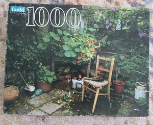 Guild Puzzle My Corner Garden 1000 Pieces Sealed Hasbro Chair Flowers Plant Yard - Picture 1 of 3