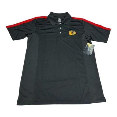 Chicago Blackhawks Shirt Mens M 38/40 Black Short Sleeve Golf Polo NHL Hockey - Image 1 of 4