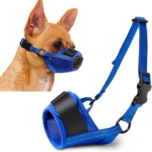Dog Muzzle, Soft No Barking Adjustable Mesh Muzzles for Small Dogs Anti Chewi... - Picture 1 of 6