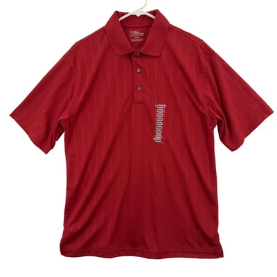Camisa Polo PGA TOUR DRY Para Hombres Roja Mediana Golf Absorbe Humedad Rayas Tonales Nueva con Etiquetas Foto 1 de 4