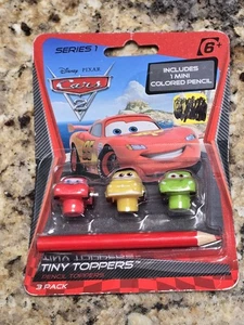 Disney Pixar Cars Tiny Kids Lápiz Toppers Serie Uno Paquete de 3 NUEVO DE COLECCIÓN 2011 - Imagen 1 de 3