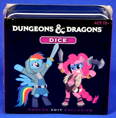 DUNGEONS & DRAGONS MY LITTLE PONY DICE SET HASCON 2017 SEALED - Image 1 of 3