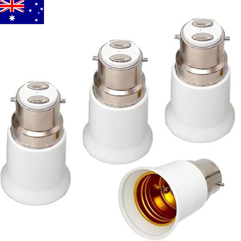 5pcs B22 to E27 Adapter Bulb Light Base Edison Screw Bayonet Converter Adapter - image 1 of 1