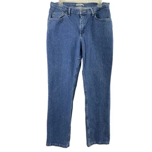 Riders Eased Jeans Damen Größe 14 M Medium Wash Denim Straight High Rise - Bild 1 von 9