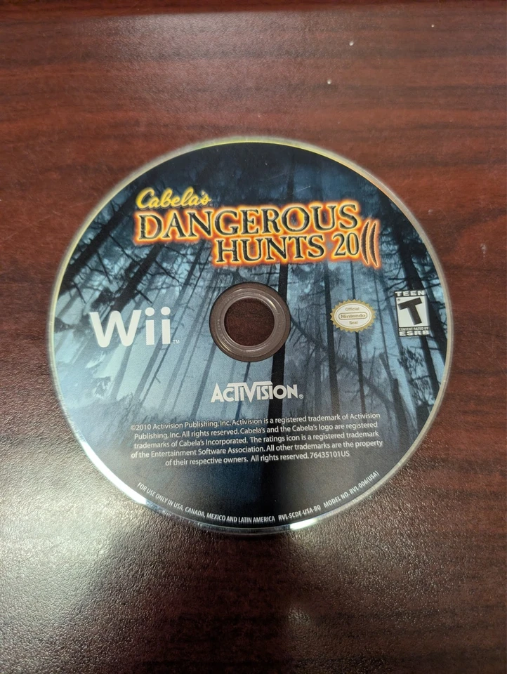Cabela's Dangerous Hunts 2011 (Nintendo Wii, 2010) NO TRACKING - DISC ONLY 2490 - Image 1 of 1