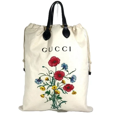 GUCCI 552403 Flower Flora Chateau Marmont Drawstring Tote Bag Shoulder Bag - Image 1 of 4