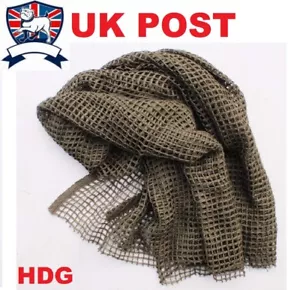 BRITISH MILITARY ARMY SCRIM NET VEIL SCARF- PARA SNIPER SAS TA CADET HIKE MARINE - Picture 1 of 6