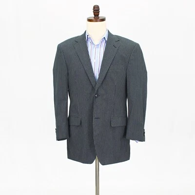 Alexander Julian 40R серый Sport пальто Blazer куртка в полоску 2B хлопок - Изображение 1 из 4