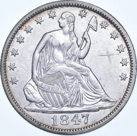 1847 Seated Liberty Half Dollar *9449 Cover