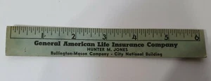 Antique Extremely Rare 1954 Bookmark Ruler General American Life Insurance Co.  - Picture 1 of 6