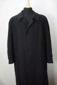 Canali Angora Blend Charcoal Gray/Black Mens Overcoat Sz 44R - Picture 1 of 6
