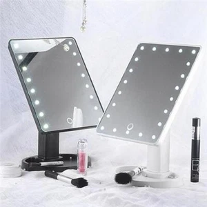 16 LED Touch Vanity Makeup Mirror Tabletop Cosmetic light 180° Rotation Tray UK - Picture 1 of 15