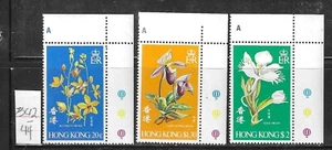 HONG KONG SCOTT #342-344 1977 FLOWERS- MINT NEVER HINGED - Picture 1 of 1