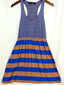Blue Rain Racerback Tank Dress M Blue Sleeveless Casual Flowy Summer Sundress - Picture 1 of 11
