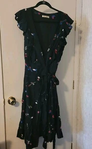 Wayward Fancies Eshakti Floral Wrap Dress Womens Size 2XL-20W Blue Floral Ruffle - Picture 1 of 11