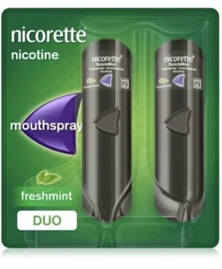 Spray bucal Nicorette QuickMist Duo Freshmint 1 mg 2 x 150 aerosoles | Paquete de 6 - Imagen 1 de 1
