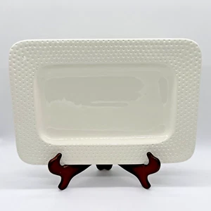 Nora Fleming Swiss Dot Rectangular Serving Platter Tray 14.75” x 10.25” RETIRED - Picture 1 of 11