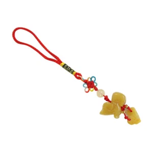 NEW LuLu Chinese Zodiac Jade Dog Handbag Bag Lucky Charm Tan Brown - Picture 1 of 2