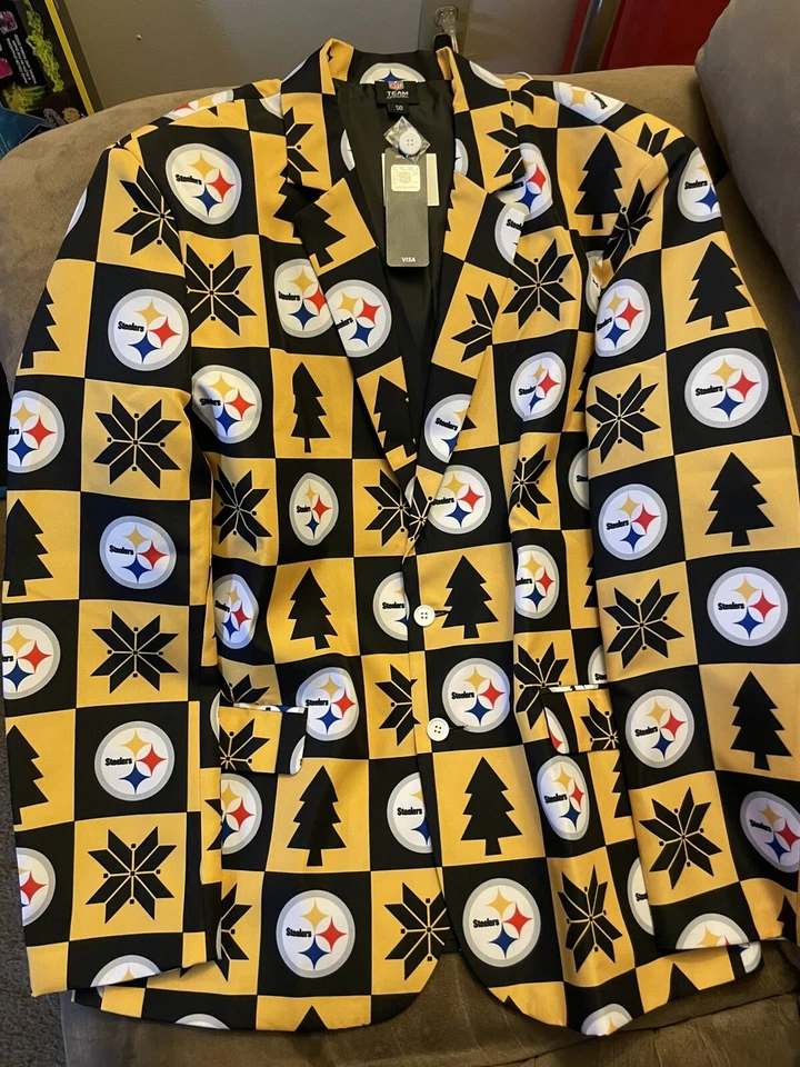Blazer de Navidad para hombre Pittsburgh Steelers. Foto 1 de 1