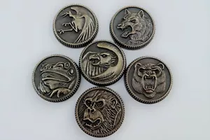 Ninja Ninjetti 6 set Weathered Power Coins made for Legacy Morpher Prop Cosplay - Picture 1 of 5