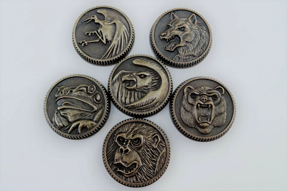 Ninja Ninjetti 6 set Weathered Power Coins made for Legacy Morpher Prop Cosplay - Image 1 of 4