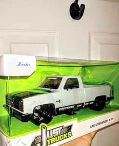Custom Rims Jada Toy Just Truck 1:24 Scale 1985 Chevrolet C10 Model Gray Diecast - Picture 1 of 5
